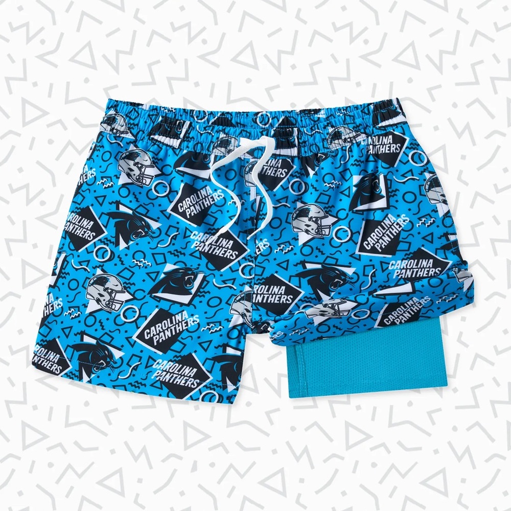 Chubbies Carolina Panthers Game Day Fit Classic Lined Swim Trunks - Blue NWT XXL